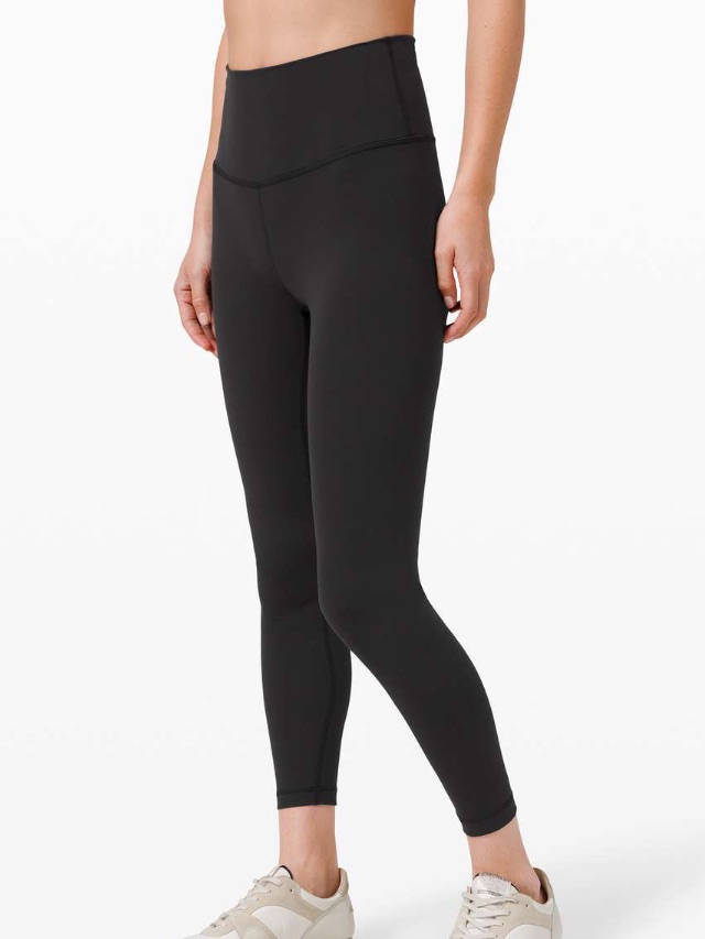 Lululemon Black Wunder Train High Rise Tight 25" Size 8
